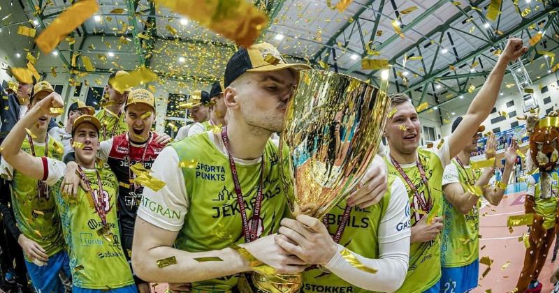 Jēkabpils volejbolisti kļuvuši par Latvijas čempioniem