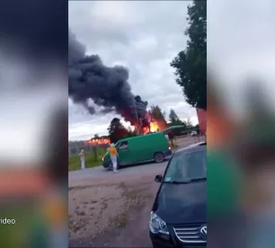 Salas pagastā nodeg šķūnis