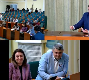 A. Krapa un R. Ragaiņa diskusija par pilsētas svētku izmaksām