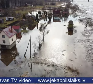 Jēkabpils novadā applūst zemākās vietas