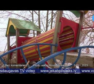 Bez komentāriem    Plūdu sekas Krustpils saliņā  24.01.2023.