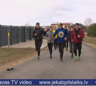 Jēkabpilī norisinās treniņš, gatavojoties ultramaratona sacensībām
