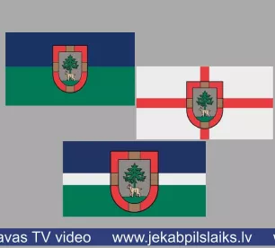 Izstrādāti jaunā Jēkabpils novada karoga varianti