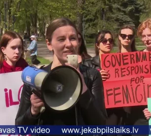 Saistībā ar Jēkabpils novadā notikušo slepkavību notiek pikets Rīgā