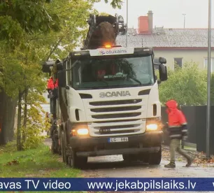 Jēkabpilī remontē janvāra plūdu laikā bojātās ielas