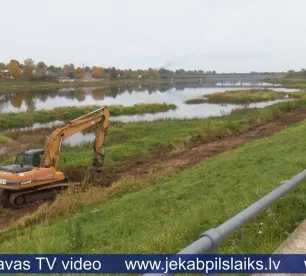 Jēkabpilī sākas Daugavas dambja būvdarbi