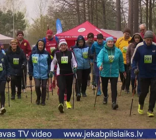 Līvānos aizritējis pavasara kross un nūjošanas sacensības