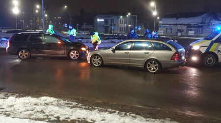 Avārija satiksmes aplī Jēkabpilī