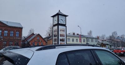 Jēkabpilī – šīs sezonas pirmais sniegs