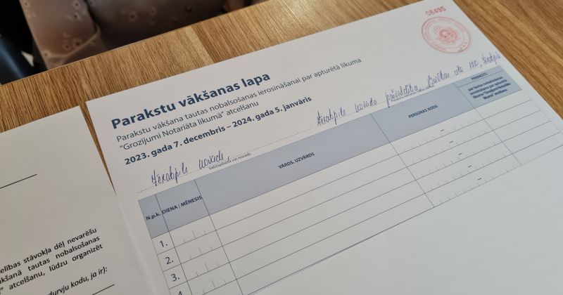 Sākusies parakstu vākšana referenduma ierosināšanai par partnerības likumprojekta atcelšanu