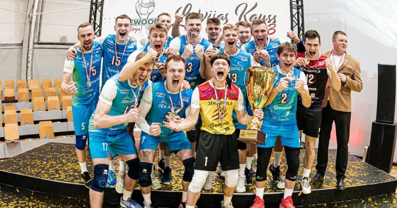“Cewood” Latvijas kausu iegūst SK “Jēkabpils Lūši” volejbolisti