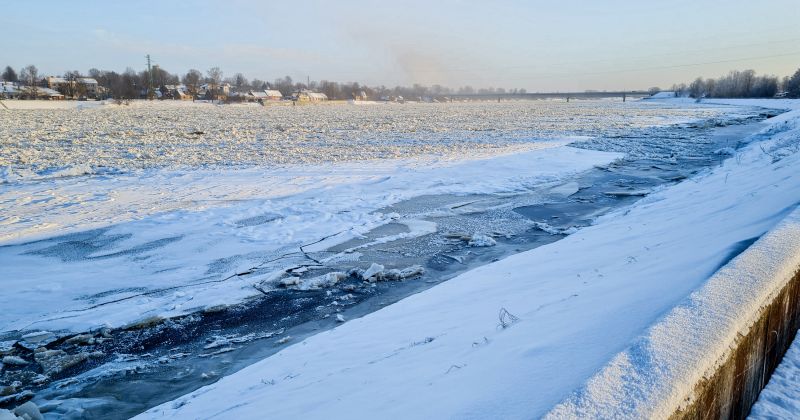 Aktuālā situācija Daugavā pie Jēkabpils 7.janvārī