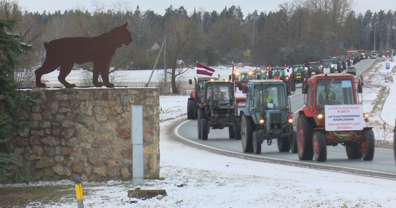 Jēkabpils novada lauksaimnieki iesaistās protesta akcijā (papildināts "Bez komentāriem")