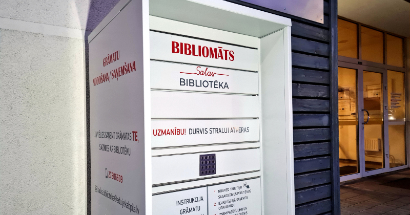 Salas bibliotēkas lasītājiem jauna iespēja – bibliomāts