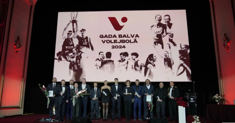 Jēkabpilieši izceļas Latvijas labāko volejbolistu apbalvošanas ceremonijā
