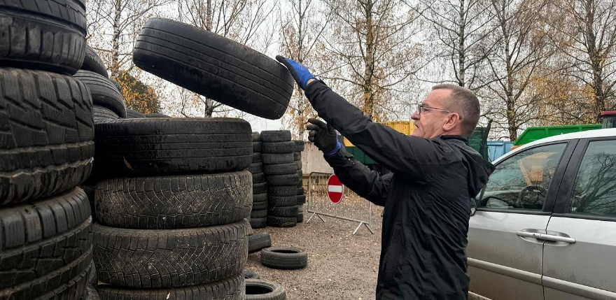 Jēkabpilieši vecajām riepām dod otro dzīvi