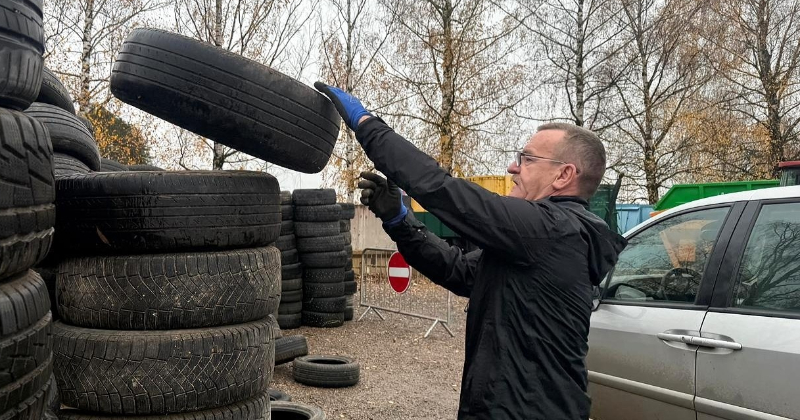 Jēkabpilieši vecajām riepām dod otro dzīvi