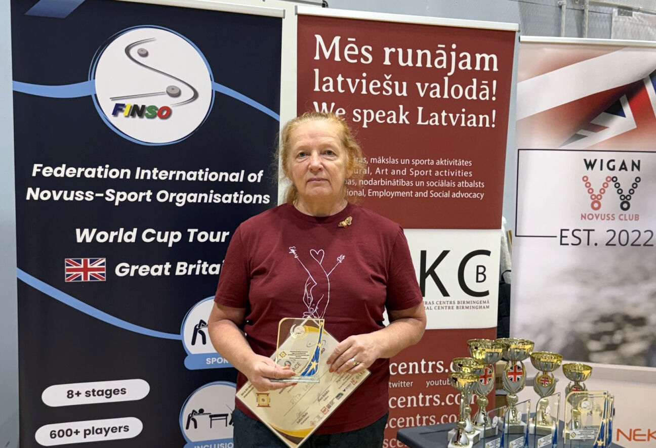 Rita Lamba otro gadu pēc kārtas triumfē Pasaules kausā novusā