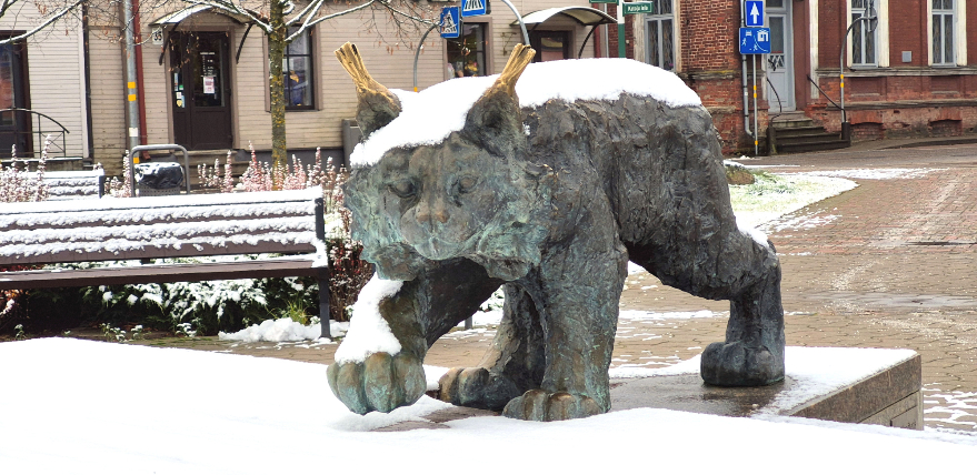 Jēkabpilī uzsnidzis pirmais sniegs