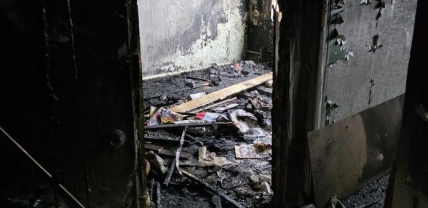 Ziemassvētku brīvdienās Līvānos deg dzīvoklis piecstāvu mājā