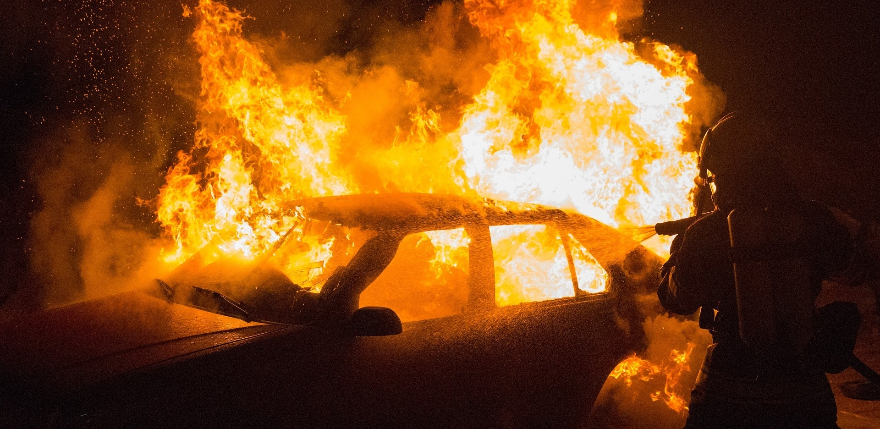 Jēkabpils novadā aizdegas vieglā automa&scaron;īna