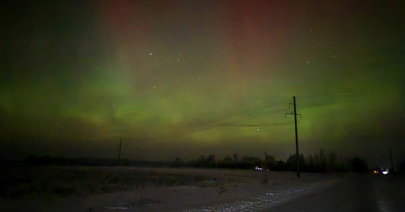 Jēkabpils novadā jau otro nakti debesīs iemirdzas ziemeļblāzma 