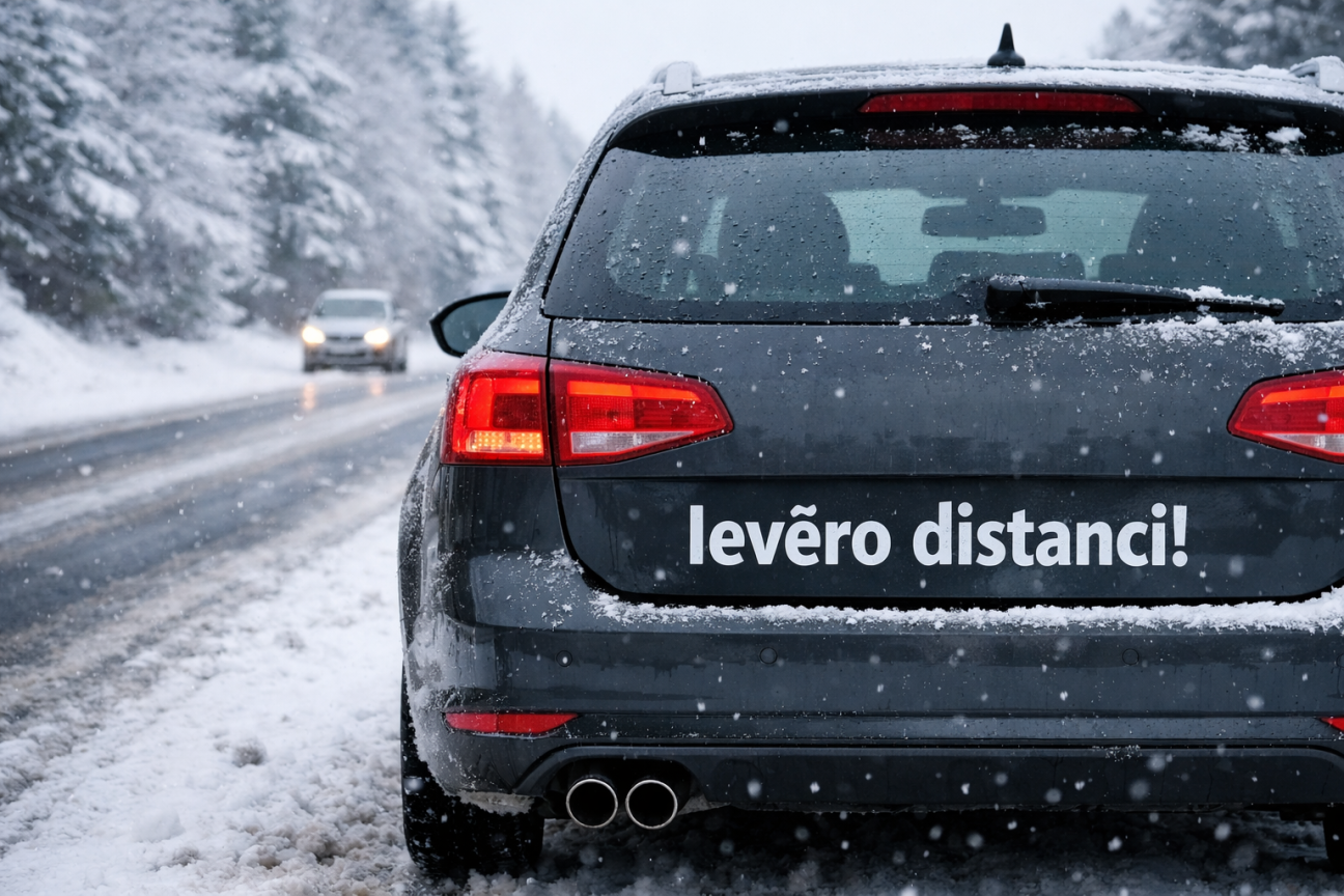 Mežāres pagastā distances neievērošana beidzas ar avāriju