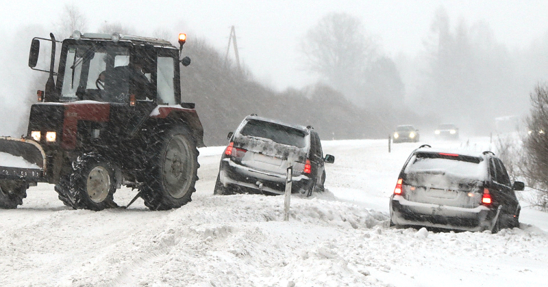Sniegputeņa haoss &ndash; Jēkabpilī un tās apkārtnē piedzīvota saspringta nedēļas nogale