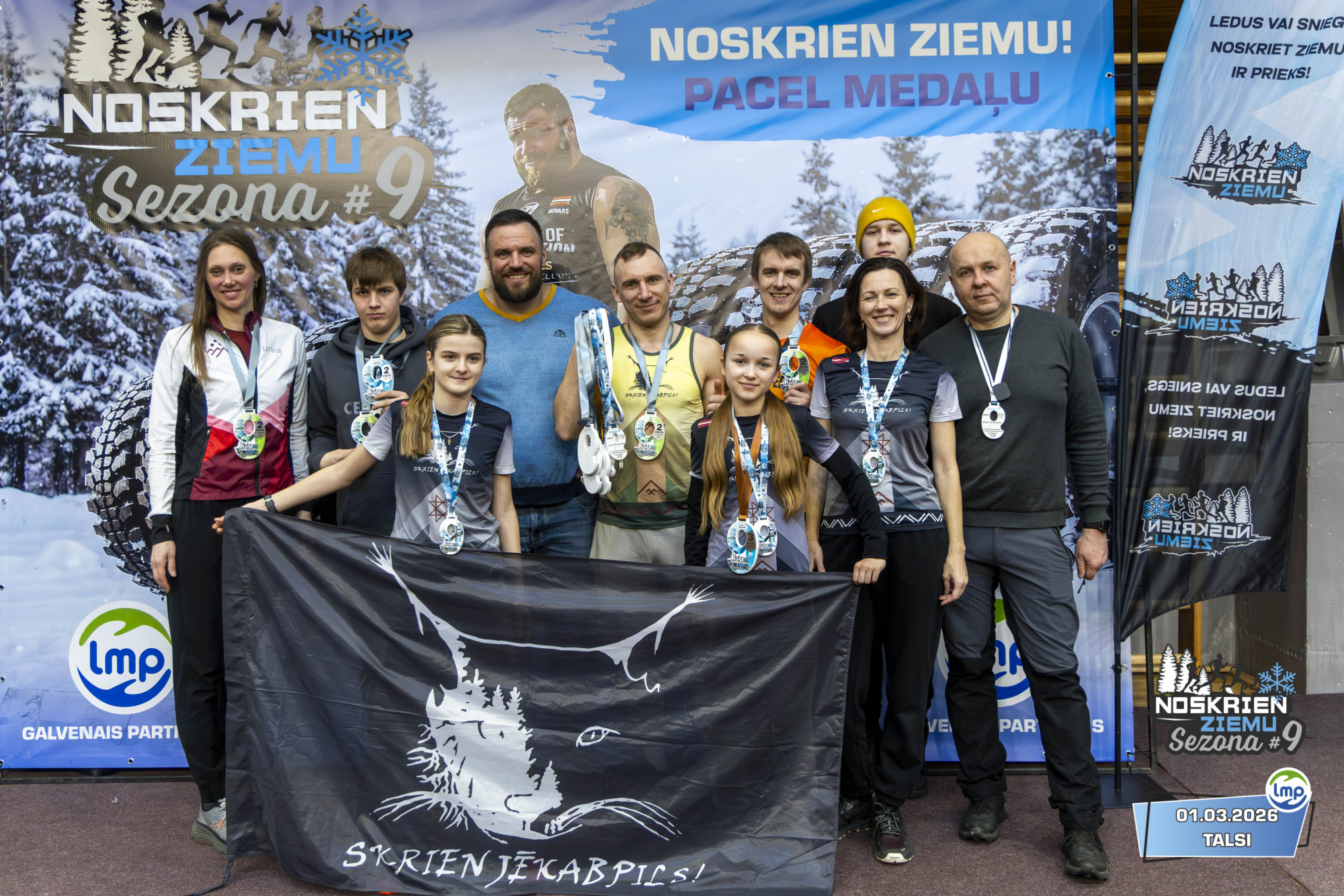 &ldquo;Skrien Jēkabpils!&rdquo; iegūst 2. vietu &ldquo;Noskrien ziemu&rdquo; komandu sacensībās