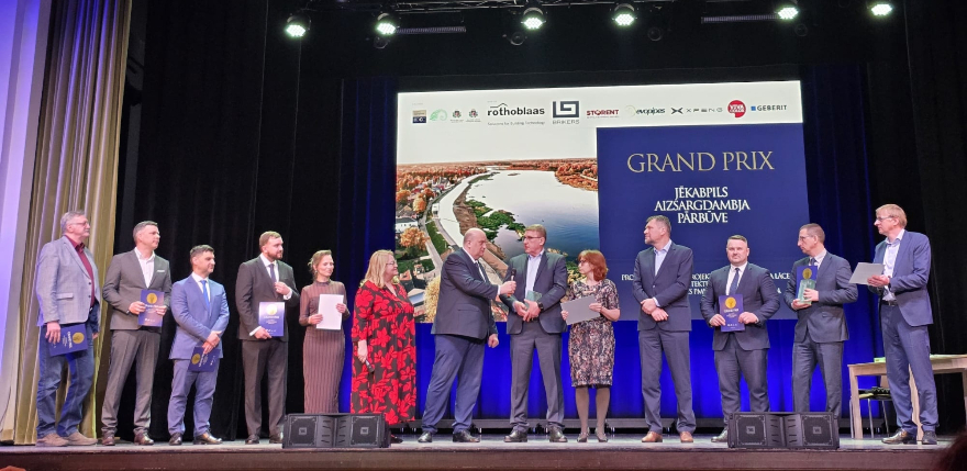 Jēkabpils aizsargdambja pārbūve triumfē konkursā &ldquo;Latvijas Būvniecības Gada balva 2025&rdquo;