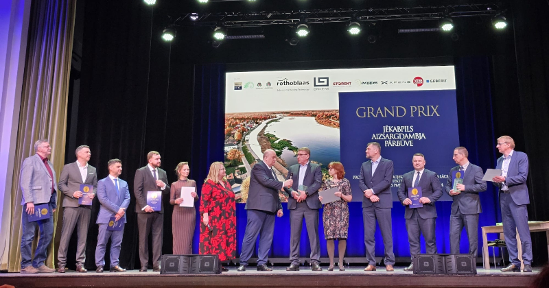 Jēkabpils aizsargdambja pārbūve triumfē konkursā &ldquo;Latvijas Būvniecības Gada balva 2025&rdquo;