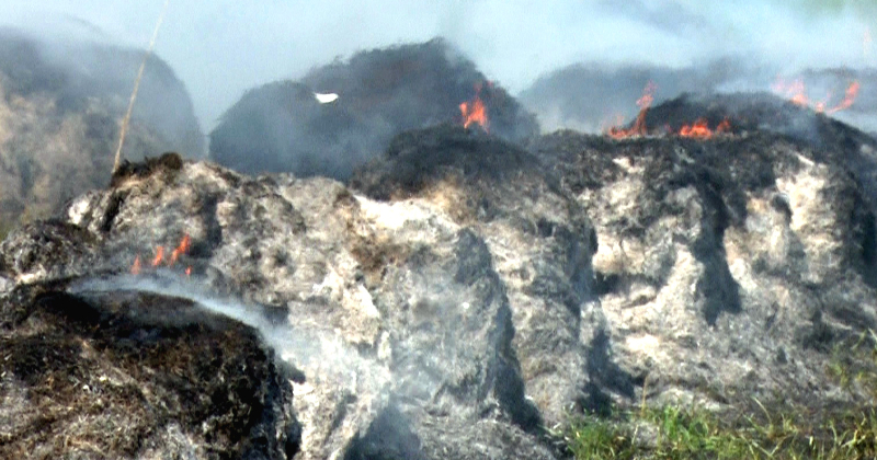 Jēkabpils novadā nedēļas nogalē degu&scaron;i &scaron;ķūņi, siens un kūla
