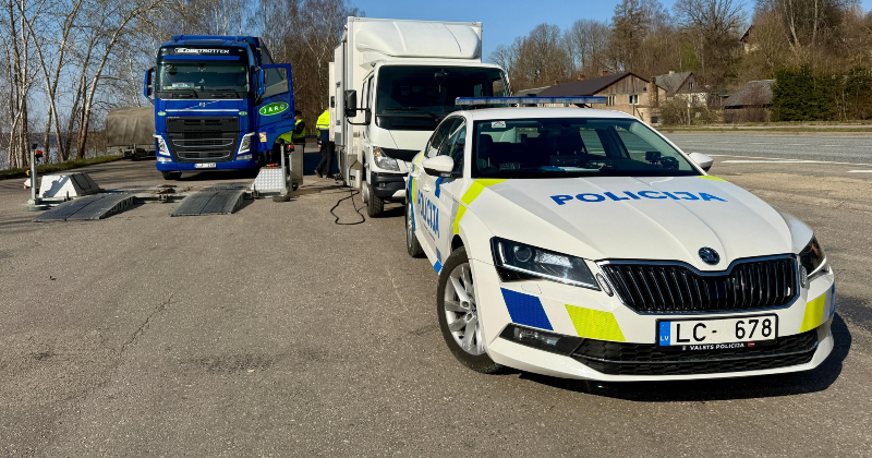 Aizkraukles pusē policija un CSDD reidā pārbauda kravas auto tehnisko stāvokli