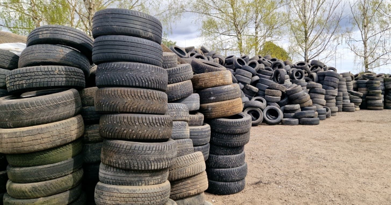 Piecu dienu laikā jēkabpilie&scaron;i nodevu&scaron;i iespaidīgu daudzumu nolietoto riepu